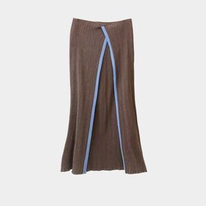 Issey Miyake White Label Pleated Wrap Skirt